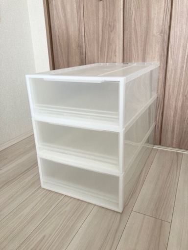 【美品】　無印良品　ポリプロピレン衣装ケース・引出式・小×3