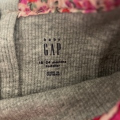 GAP花柄襟ｶｯﾄｿｰ18m-24mの画像