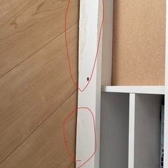 シミあり　幅１５０　キャスター付　背面収納　テレビ台白の画像