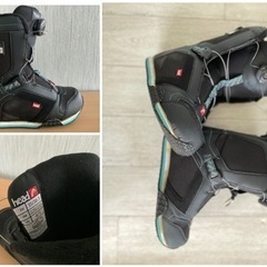 Jr用 head スノーボード、ビンディング＆シューズ3点セット　の画像