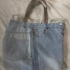 ◆ハンドメイドデニムリメイクトートバッグの画像