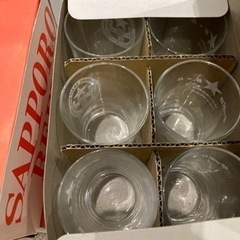 一箱6個入りサッポロビールグラス2箱の画像
