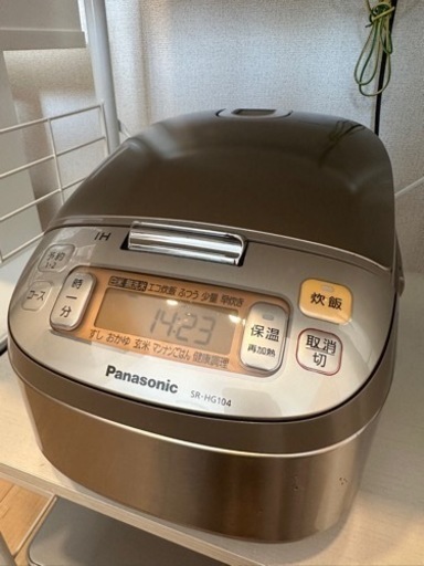 炊飯器　Panasonic  パナソニック　SR-HG104 2012年製