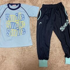 150　女の子用　ジャージ上下　ウィンドブレーカー上下　レギンス　短パン　Ｔシャツ　HEAD　WILSON　ウィルソン　１５０サイズの画像