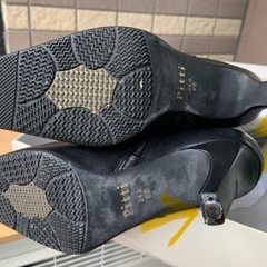 Pitti FEMININE★ロングブーツ 天然皮革 ブラック 24cmの画像