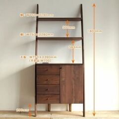 ディープ2 シェルフ キャビネット 片開A 収納棚