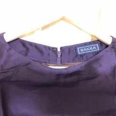 新品同様　冠婚葬祭にも150cm　絹　ワンピース　ボートネックの画像