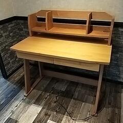 学習机　棚取外し可能　ナチュラル