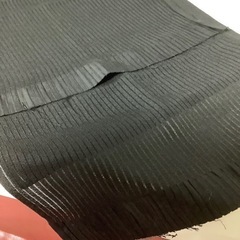 帯揚げ　喪服　着物　ブラック　黒　シースルー　ハンドメイド　生地...
