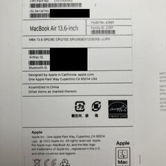m2 air 512gb スペースグレイ AppleCare付の画像