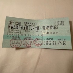 青春18切符　2回分