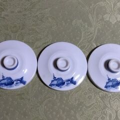 昭和レトロ　茶碗蒸し用蓋付きの食器　3個セットの画像
