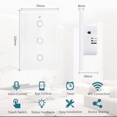 【新品】Wi-Fi スマートブレーカー スマホやAlexa、Googleで家電を操作、プログラムタイマー可能の画像