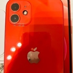 iPhone12 128GB RED SiMフリー　強化ガラスフィルム貼済の画像
