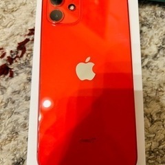 iPhone12 128GB RED SiMフリー　強化ガラスフィルム貼済の画像