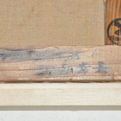 真作（Y・HOSOTANI）細谷幸夫/入舟墓色　アジアの港　帆船　夕焼け　（油絵）の画像