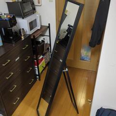 IKEAスタンドミラー ブラック