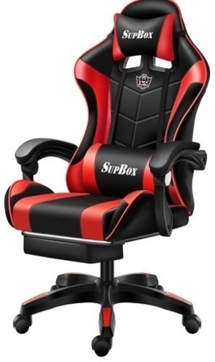 ゲーミングチェア オフィスチェア ゲーム用チェア 135°リクライニングチェア パソコンチェア 高耐荷重/ハイバック/クッションサポート付き 肘連動Pcチェア