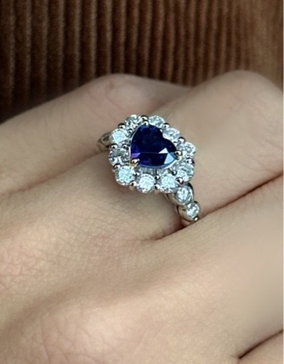 天然サファイア プラチナ 指輪 リング