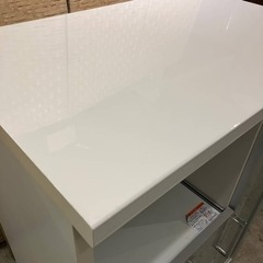 《売約済》食器棚　レンジボード　キッチン収納　レンジラック　サイドボード　白家具　レンジ台　キッチン　棚　検　ニトリ　nitori 中村敬木工　キッチンカウンター　ポスティアの画像