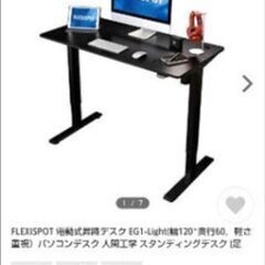 [未使用]学習机パソコンデスクFLEXISPOT 電動式昇降デスク EG1-Lightの画像