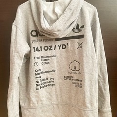 決まりました★adidas originals 厚手フーディーパーカー　ユニセックス　グレーの画像