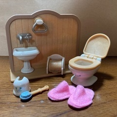 シルバニアファミリー　トイレ　風呂　洗濯機　水回りセットの画像