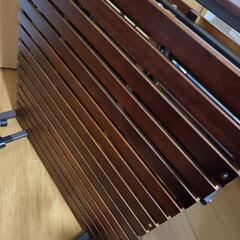 木製折りたたみベッドの画像