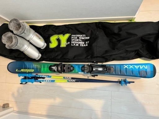 新品★子どもスキーセット　男の子　elanスキー板110cm スキー靴18cm