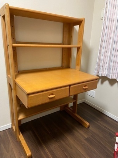学習机　イス　起立木工　タモ天然木　値下げ　セール