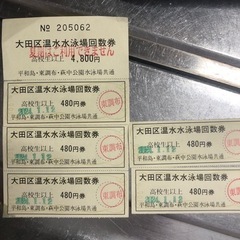 大田区温水水泳場回数券