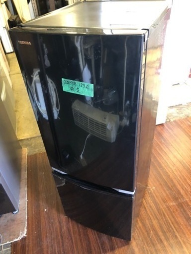 北九州市内配送無料　保証付き　2019年　GR-P15BS-K 冷蔵庫 BSシリーズ メタリックブラック [右開きタイプ /2ドア /153L]