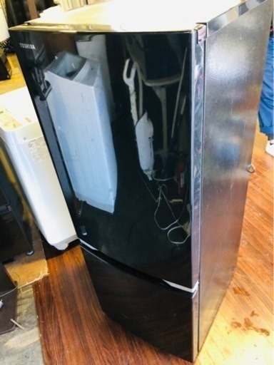 北九州市内配送無料　保証付き　2019年式　GR-P15BS-K 冷蔵庫 BSシリーズ メタリックブラック [右開きタイプ /2ドア 
