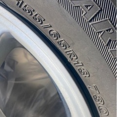 スタッドレスタイヤ 155/65R13 ホイール付き  2022の画像