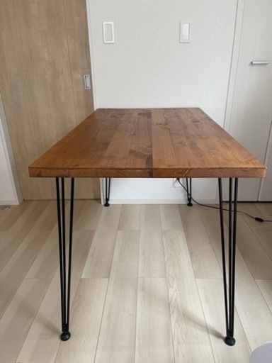 グテーブル 無垢 高さ75cm ヴィンテージ おしゃれ 幅120 pcデスク 奥行70 デスク 天然木 カフェ 二人 2人 無垢材 パソコンデスク ダイニング テーブル リビングテーブル 学習机 食卓テーブル