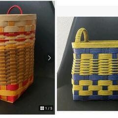 ハンドメイド　かごバッグ