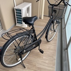 自転車　黒　24インチ　ママチャリ