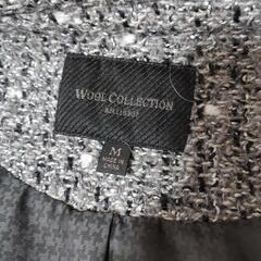 UNIQLO ツイードノーカラーコート M ウールコレクション 卒業式の画像