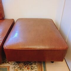 二人掛けソファ&オットマンの画像