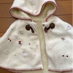 女の子　ポンチョ　70〜90サイズ　帽子２個の画像