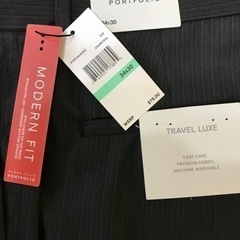 【新品未使用】ペリーエリス　スラックス　ブラック　W34の画像