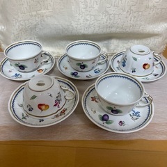 [取引中]ジノリ　イタリアンフルーツ　ティーカップ&ソーサー