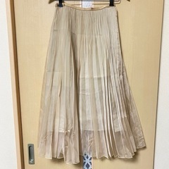 サザビリーグ ESTNATION プリーツ ロング スカート ベージュ 38の画像