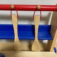 木製キッチンセット　木のおもちゃ　ままごとセットの画像