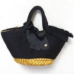 Lara&Heat ララ＆ハート グログランリボンかごバッグ 籠...