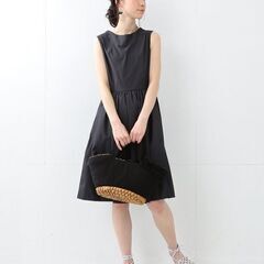 Lara&Heat ララ＆ハート グログランリボンかごバッグ 籠バッグ　カゴバッグ　ブラック　黒　リボンデザイン　夏　ハートチャームの画像