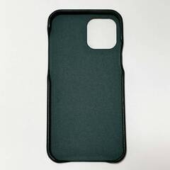 新品　iPhone12ケース iPhone12Proケース レザー風　ダークグリーン　キルティングレザー風の画像