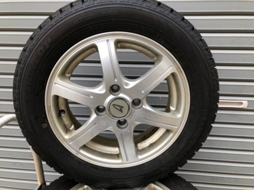 値下No.82スタッドレス165/65/14 4H PCD100 アルミ付4本セット