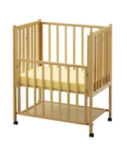 【ヤマサキ】折りたたみコンパクトミニベビーベッド