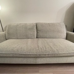 布貼り3人掛けソファの画像